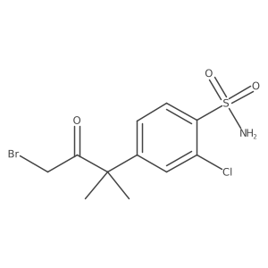 4-(4-Bromo-2-methyl-3-oxobutan-2-yl)-2-chlorobenzenesulfonamide结构式