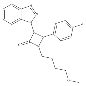 3-(1H-1,2,3-benzotriazol-1-yl)-4-(4-fluorophenyl)-1-(4-methoxybutyl)azetidin-2-one Structure