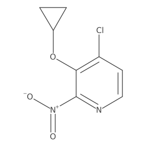 4-Chloro-3-cyclopropoxy-2-nitropyridine结构式