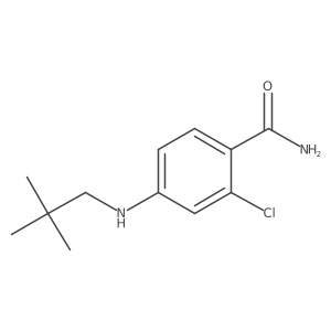 2-Chloro-4-[(2,2-dimethylpropyl)amino]benzamide结构式