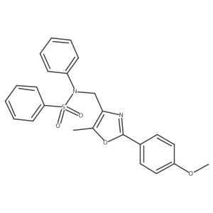N-{[2-(4-methoxyphenyl)-5-methyl-1,3-oxazol-4-yl]methyl}-N-phenylbenzenesulfonamide结构式