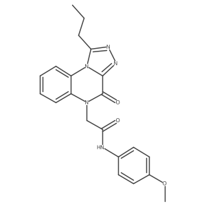 N-(4-methoxyphenyl)-2-(4-oxo-1-propyl[1,2,4]triazolo[4,3-a]quinoxalin-5(4H)-yl)acetamide结构式