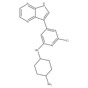 trans-N1-[6-Chloro-4-(5H-pyrrolo[2,3-b]pyrazin-7-yl)-2-pyridinyl]-1,4-cyclohexanediamine结构式