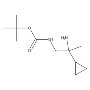 tert-butyl N-(2-amino-2-cyclopropylpropyl)carbamate Structure