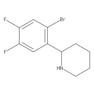 2-(2-Bromo-4,5-difluorophenyl)piperidine结构式