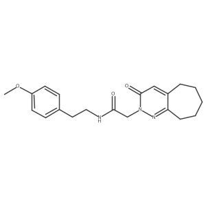 N~1~-(4-methoxyphenethyl)-2-(3-oxo-3,5,6,7,8,9-hexahydro-2H-cyclohepta[c]pyridazin-2-yl)acetamide结构式