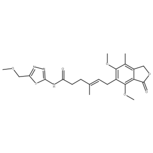 (E)-6-(4,6-dimethoxy-7-methyl-3-oxo-1,3-dihydroisobenzofuran-5-yl)-N-(5-(methoxymethyl)-1,3,4-thiadiazol-2-yl)-4-methylhex-4-enamide Structure