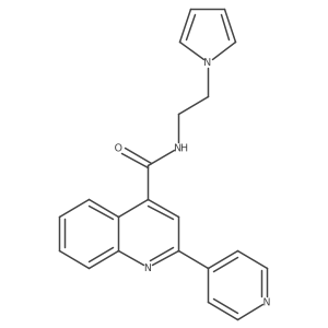 2-(pyridin-4-yl)-N-[2-(1H-pyrrol-1-yl)ethyl]quinoline-4-carboxamide结构式