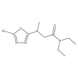 Acetamide, 2-[(5-bromo-1,3,4-thiadiazol-2-yl)methylamino]-N,N-diethyl- Structure