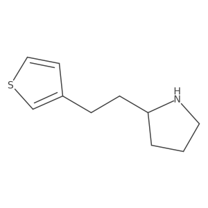 2-(2-(Thiophen-3-yl)ethyl)pyrrolidine结构式