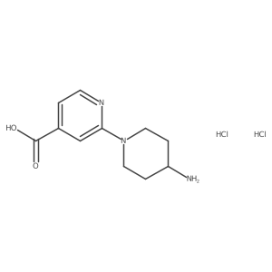 2-(4-Aminopiperidin-1-yl)pyridine-4-carboxylic acid dihydrochloride结构式