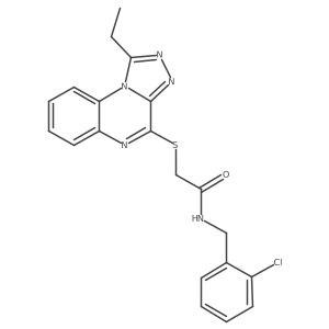 N-[(2-Chlorophenyl)methyl]-2-({1-ethyl-[1,2,4]triazolo[4,3-A]quinoxalin-4-YL}sulfanyl)acetamide结构式