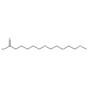 6-[2-(2-Methoxyethoxy)ethoxy]hexanoic acid结构式