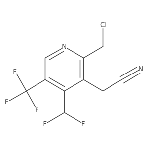 2-(Chloromethyl)-4-(difluoromethyl)-5-(trifluoromethyl)pyridine-3-acetonitrile Structure