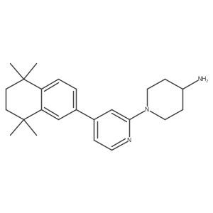 1-(4-(5,5,8,8-Tetramethyl-5,6,7,8-tetrahydronaphthalen-2-yl)pyridin-2-yl)piperidin-4-amine结构式