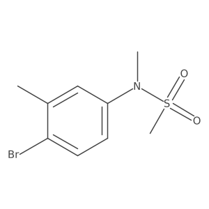 N-(4-bromo-3-methylphenyl)-N-methylmethanesulfonamide结构式
