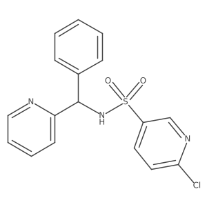 6-chloro-N-[phenyl(pyridin-2-yl)methyl]pyridine-3-sulfonamide Structure