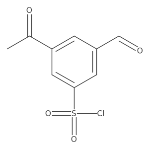 3-Acetyl-5-formylbenzenesulfonyl chloride Structure