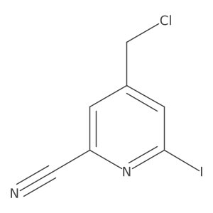 4-(Chloromethyl)-6-iodopyridine-2-carbonitrile结构式