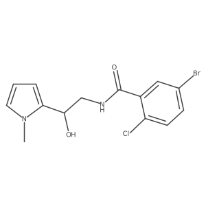 5-bromo-2-chloro-N-[2-hydroxy-2-(1-methyl-1H-pyrrol-2-yl)ethyl]benzamide Structure