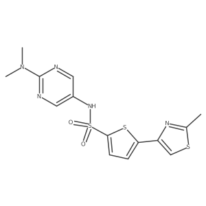 N-(2-(dimethylamino)pyrimidin-5-yl)-5-(2-methylthiazol-4-yl)thiophene-2-sulfonamide结构式