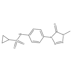 N-(4-(4-methyl-5-oxo-4,5-dihydro-1H-tetrazol-1-yl)phenyl)cyclopropanesulfonamide Structure