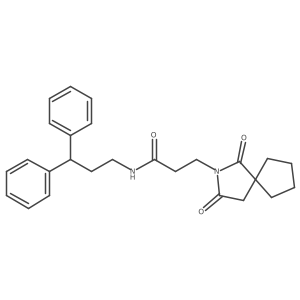 3-(1,3-dioxo-2-azaspiro[4.4]non-2-yl)-N-(3,3-diphenylpropyl)propanamide Structure