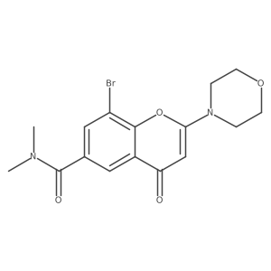 8-bromo-N,N-dimethyl-2-morpholino-4-oxo-4H-chromene-6-carboxamide结构式