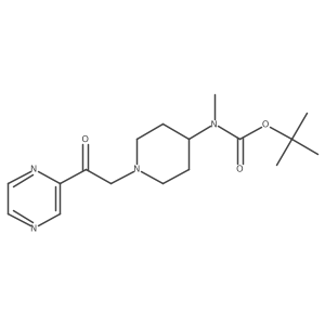 Tert-butyl methyl(1-(2-oxo-2-(pyrazin-2-yl)ethyl)piperidin-4-yl)carbamate结构式