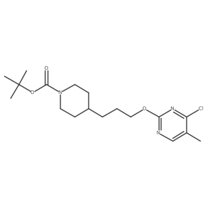 tert-Butyl 4-(3-((4-chloro-5-methylpyrimidin-2-yl)oxy)propyl)piperidine-1-carboxylate Structure