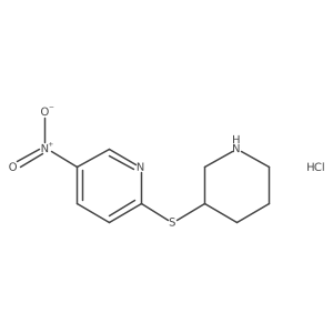 5-Nitro-2-(piperidin-3-ylthio)pyridine hydrochloride Structure