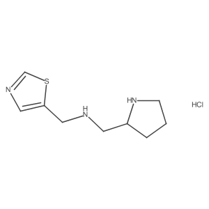 1-(pyrrolidin-2-yl)-N-(thiazol-5-ylmethyl)methanamine hydrochloride Structure