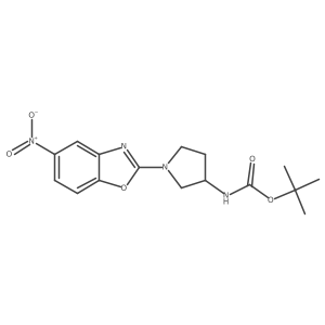 (S)-tert-butyl (1-(5-nitrobenzo[d]oxazol-2-yl)pyrrolidin-3-yl)carbamate结构式