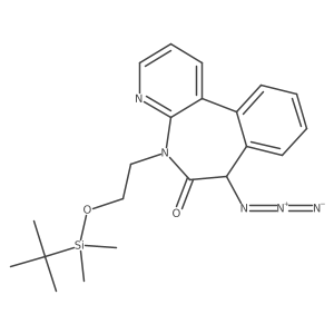 7-Azido-5-[2-(tert-butyl(dimethyl)silyl)oxyethyl]-7H-pyrido[2,3-d][3]benzazepin-6-one结构式