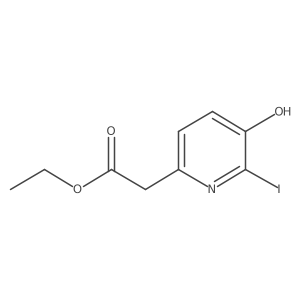 Ethyl 2-(5-hydroxy-6-iodopyridin-2-yl)acetate结构式