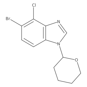 5-bromo-4-chloro-1-(tetrahydro-pyran-2-yl)-1H-benzoimidazole Structure