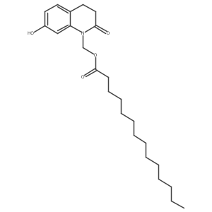 (3,4-Dihydro-7-hydroxy-2-oxoquinolin-1(2h)-yl)methyl tetradecanoate结构式