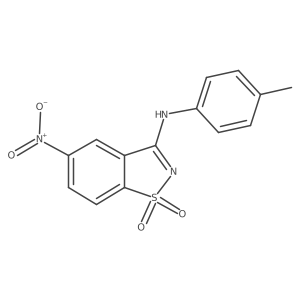 1,2-Benzisothiazol-3-amine, N-(4-methylphenyl)-5-nitro-, 1,1-dioxide结构式