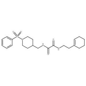 N1-(2-(cyclohex-1-en-1-yl)ethyl)-N2-((1-(pyridin-3-ylsulfonyl)piperidin-4-yl)methyl)oxalamide Structure