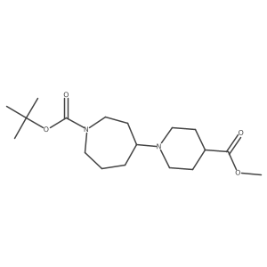 (R)-tert-Butyl 4-(4-(methoxycarbonyl)piperidin-1-yl)azepane-1-carboxylate结构式