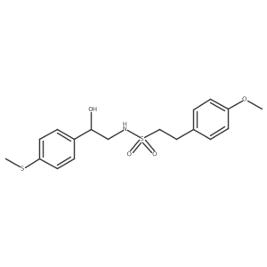 N-(2-hydroxy-2-(4-(methylthio)phenyl)ethyl)-2-(4-methoxyphenyl)ethanesulfonamide结构式