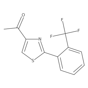 1-[2-(2-Trifluoromethyl-phenyl)-thiazol-4-yl]-ethanone结构式