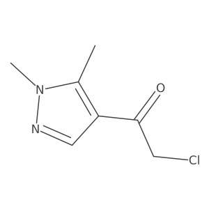 2-chloro-1-(1,5-dimethyl-1H-pyrazol-4-yl)ethan-1-one结构式