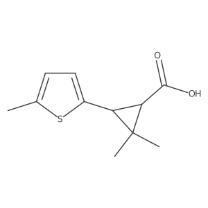 2,2-Dimethyl-3-(5-methylthiophen-2-yl)cyclopropane-1-carboxylic acid Structure