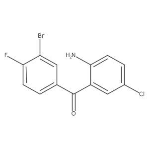 Methanone, (2-amino-5-chlorophenyl)(3-bromo-4-fluorophenyl)- Structure