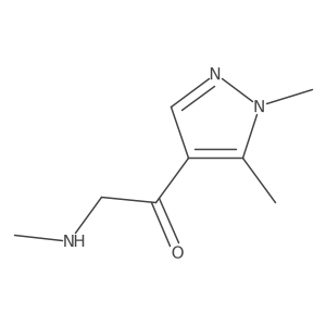 1-(1,5-dimethyl-1H-pyrazol-4-yl)-2-(methylamino)ethan-1-one结构式
