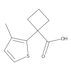 1-(3-Methylthiophen-2-yl)cyclobutane-1-carboxylic acid Structure