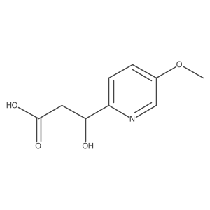 3-Hydroxy-3-(5-methoxypyridin-2-yl)propanoic acid结构式