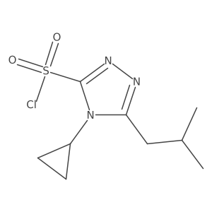 4-cyclopropyl-5-(2-methylpropyl)-4H-1,2,4-triazole-3-sulfonyl chloride结构式