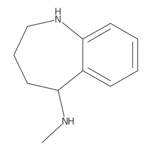 N-Methyl-2,3,4,5-tetrahydro-1H-1-benzazepin-5-amine结构式